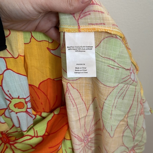NWT ModCloth Living That Resort Life Maxi Wrap Dress Yellow Floral 70’s Flower S - Picture 8 of 8